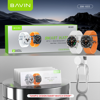BAVIN BW-603 Smart Watch 1.53" HD Display w/ GPT AI Motion Sense NFC Heart Rate