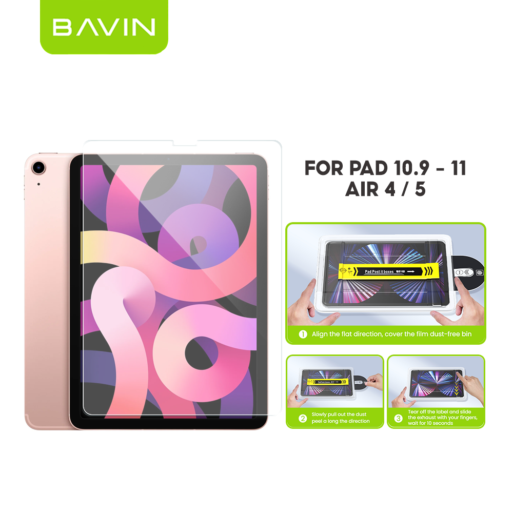 BAVIN S-Q17-XX One-Click Tempered Glass for iPad Mini, Air & Pro Series