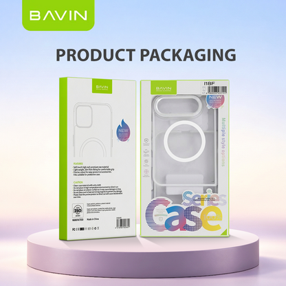 BAVIN iPhone Duo Transparent Ultra Slim Magnetic Phone Case | Anti-Yellowing, Shockproof Phone Cover