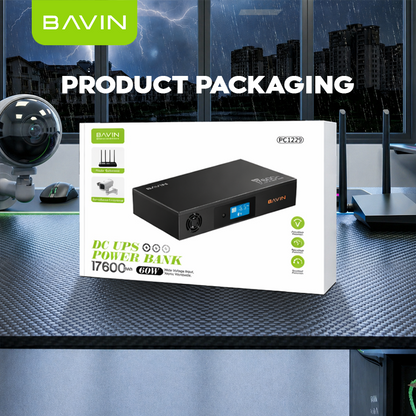 BAVIN PC1229 60W 17600mAh/120W 20800mAh DC UPS Powerbank Uninterrupted Backup Emergency Power Supply