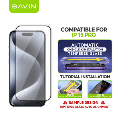 BAVIN Q11 One Click Screen Protector Privacy Tempered Glass for iPhone X/XS/11/12/13/14/15/16/17 Series