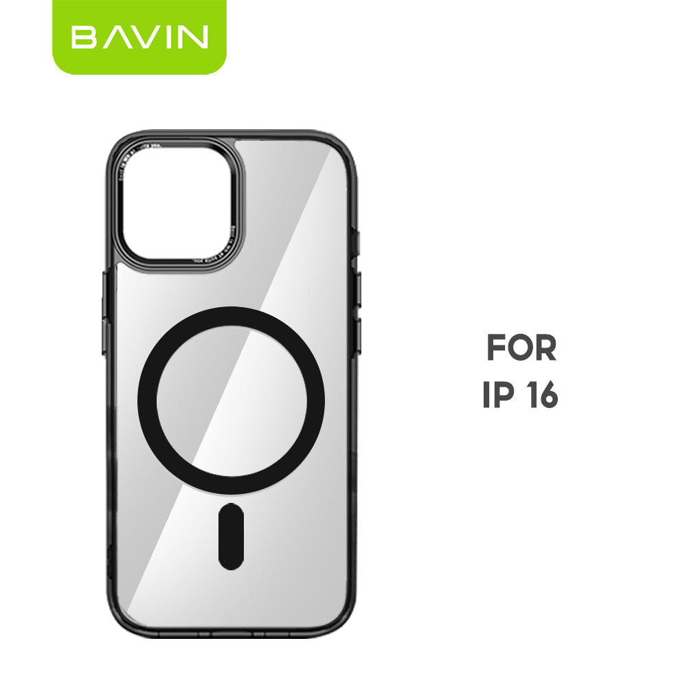 BAVIN YX304 Magnetic Suction Phone Case w/ Built-in Magnetic Ring | Drop Protection, Dustproof Compatible for iPhone 11-17 Series