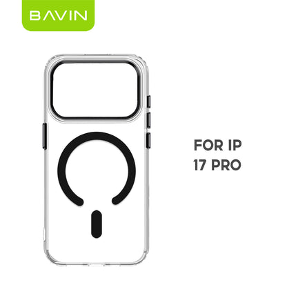 BAVIN YX304 Magnetic Suction Phone Case w/ Built-in Magnetic Ring | Drop Protection, Dustproof Compatible for iPhone 11-17 Series