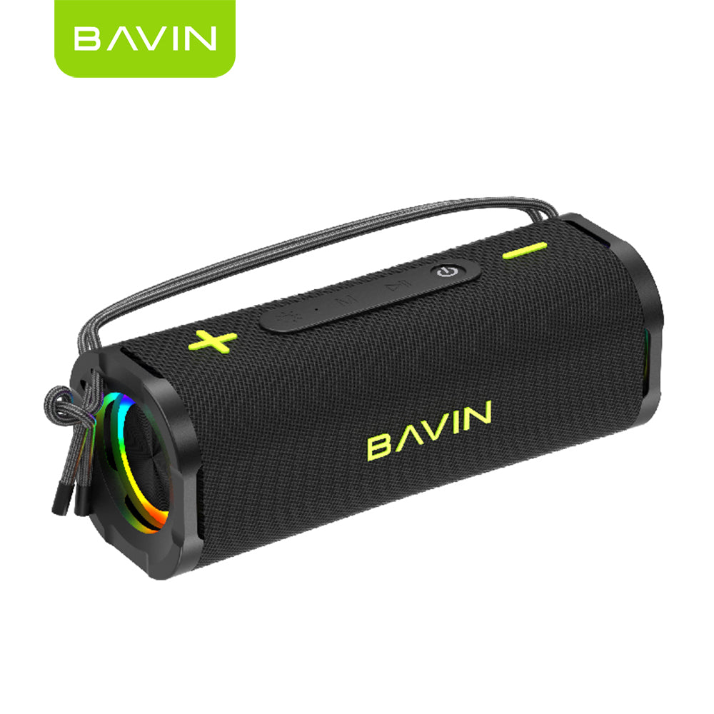 BAVIN BM35 Portable Wireless Bluetooth Speaker 30W TWS Powerful Sound 1800mAh Battery With RGB Light & Lanyard Design