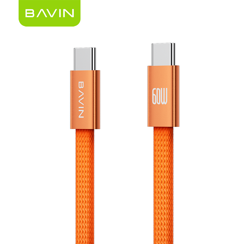BAVIN CB426 1m 60W PD Magnetic Type-C Fast Charging Data Cable Flat Braided for Android, iPhone 17 Series