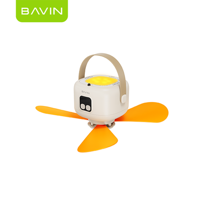 BAVIN BF018 5-in-1 Portable Outdoor Ultra Quiet Type-C Rechargeable Ceiling Fan w/ Light, Remote Control