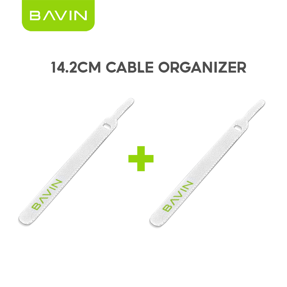 BAVIN Cable Organizer Velcro Strap Wire Winder 14.2cm–5M Nylon Cord Holder for Earphones USB AUX Mouse Cables