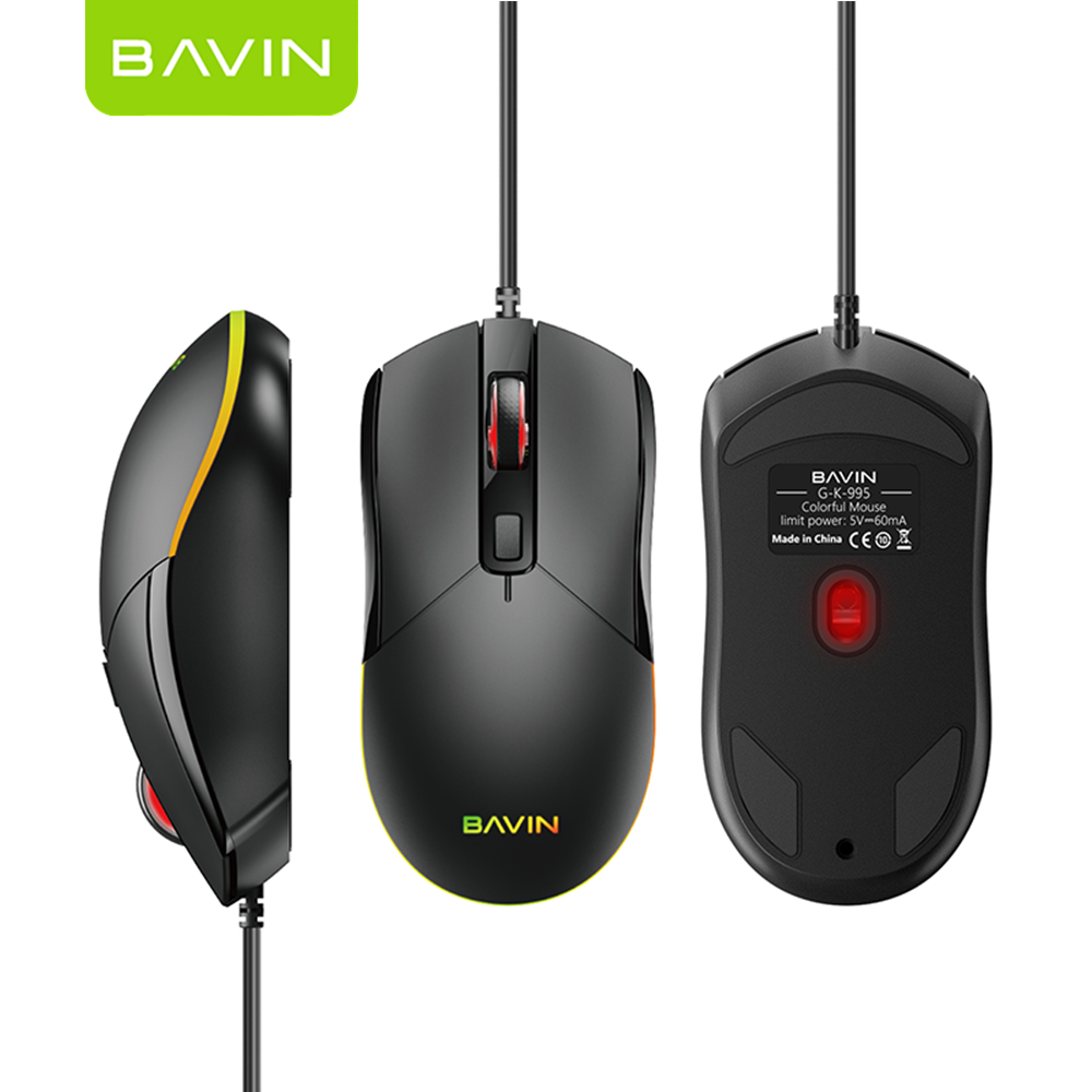 BAVIN G-K-995 Ergonomic Wired RGB Gaming Mouse