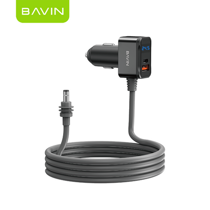 BAVIN PC2201 Starlink Mini 36W PD+QC3.0 Fast DC Power Cable Car Charger w/ Display + Waterproof Outdoor