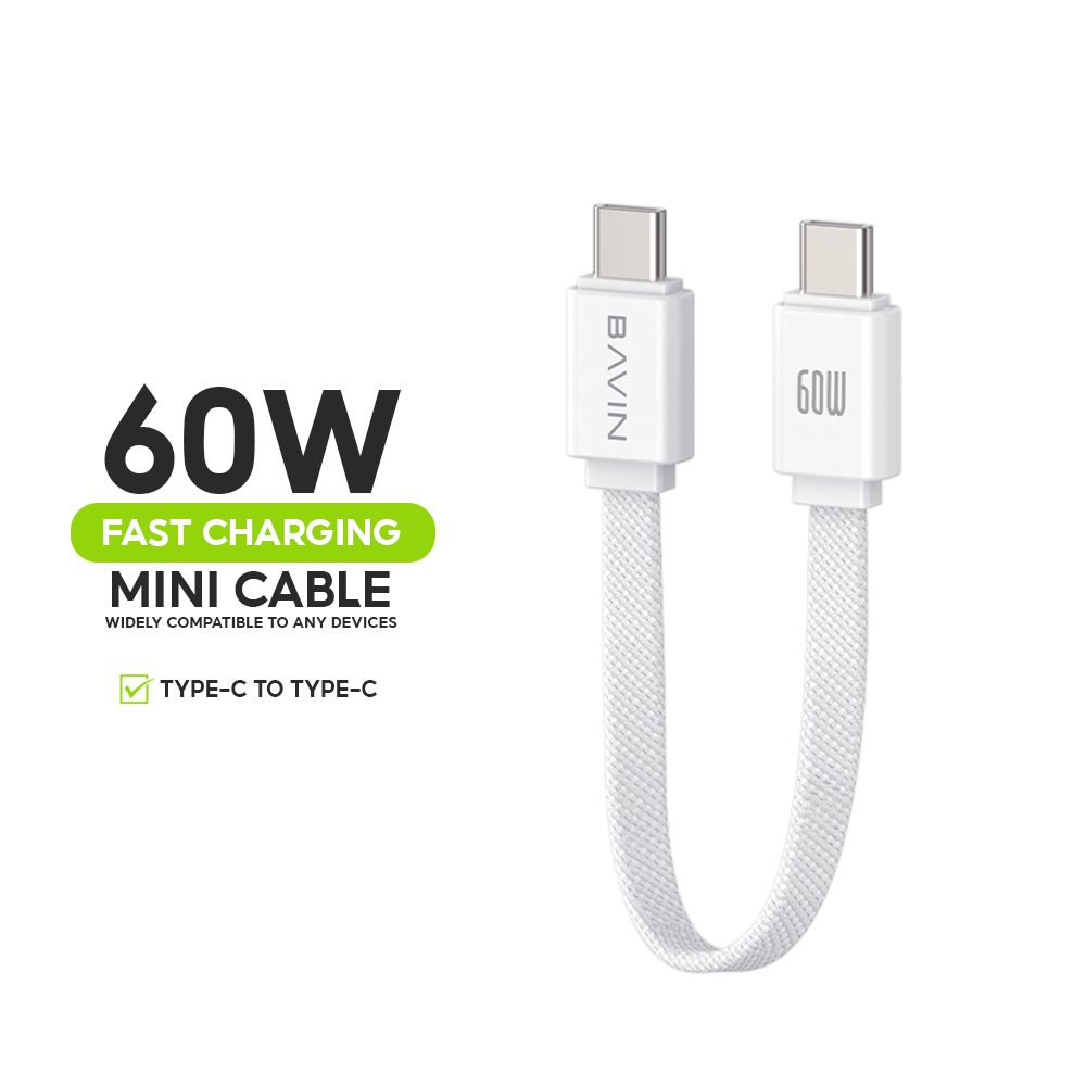 BAVIN U-CB370 60W Fast Charging Mini Cable 25cm for Type-C to Type-C & Type-C to iPhone