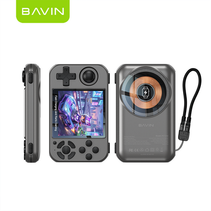 BAVIN PC1232 2in1 10000mAh Portable Game Console Magnetic Powerbank 15W w/ Dual Type-C Cable + TF Card