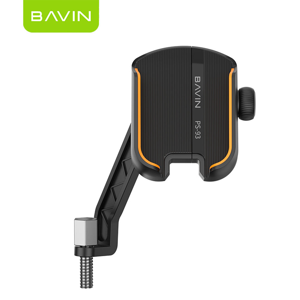 BAVIN PS93 Universal 360° Adjustable Shockproof Rearview Mirror Phone Holder Anti-Slip Mount for Motorcycle & Bike