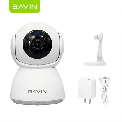 BAVIN SC800 3MP Pan/Tilt Home Security WiFi CCTV Camera | 2-Way Audio & App Control w/ Wall Stand