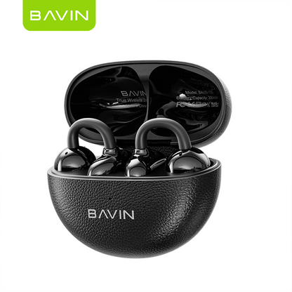 BAVIN BA105 TWS Hi-Res Audio BT 6.0 Wireless Open-Ear Clip Earphones w/ Long-Lasting Microphone
