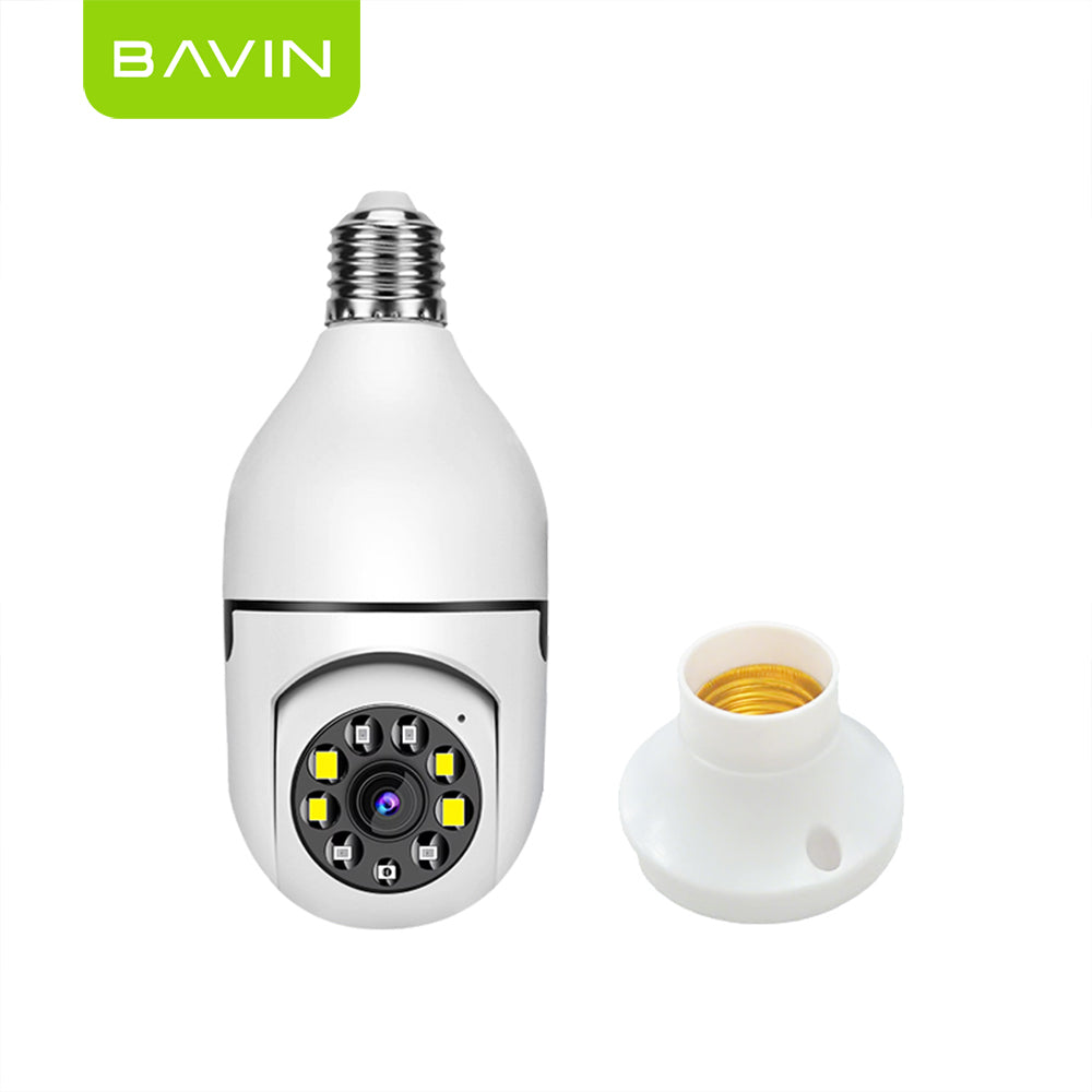 BAVIN SC801 Smart Security Lens Bulb CCTV Camera 3MP WiFi Camera w/Motion Tracking,Alarm System