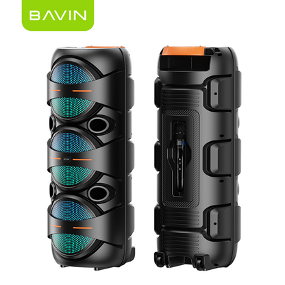 BAVIN BM37 Party Karaoke Wireless Bluetooth Speaker with RGB Light 30W Powerful Sound w/ Mic