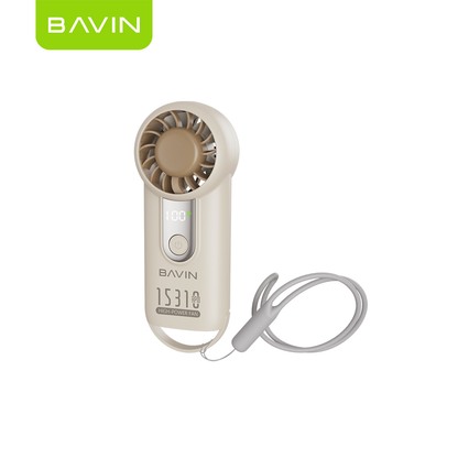BAVIN BF020 Mini Portable Handheld Fan 5-Speed Strong Wind w/2000mAh Rechargeable Table Fan + Lanyard