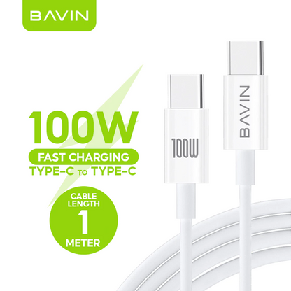 BAVIN U-CB274-XX 100W Data Cable Fast Charging & Data Transfer Type-C to iPh & Type-C to Type-C
