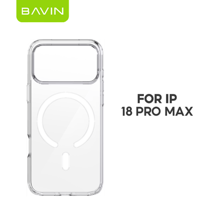 BAVIN Magnetic Circle Clear Phone Case Cover for iPhone X / XR / 11 / 12 / 13 / 14 / 15 / 16 / 17 / 18 Series