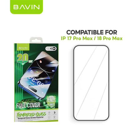 [Buy 1 Get 1 FREE] BAVIN Q4 Tempered Glass Screen Protector Full Cover for iPhone X to 18 Series (with iPh Duo)