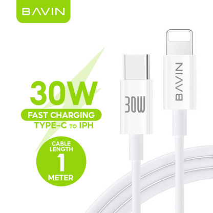 BAVIN U-CB274-XX 100W Data Cable Fast Charging & Data Transfer Type-C to iPh & Type-C to Type-C