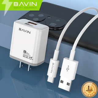 BAVIN C-PC826-XX QC3.0 Wall Charger w/ Charging Cable