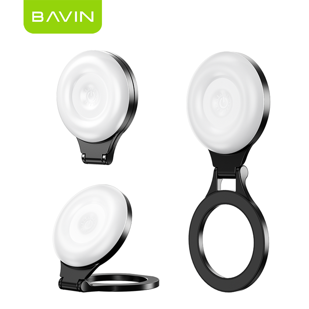 BAVIN D-Z-P19 Foldable Magnetic Fill Light w/ 3 Modes Adjustable Brightness & 120° Angle