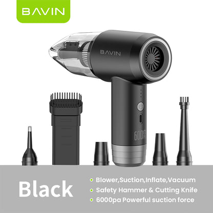BAVIN Z-VC01 Handheld 6 in 1 Wireless Portable Wet & Dry Vacuum Cleaner 6000Pa Suction Rechargeable