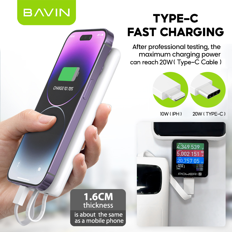 BAVIN Y-PC007 20000mAh / PC008 10000mAh 22.5W Fast Charging Powerbank