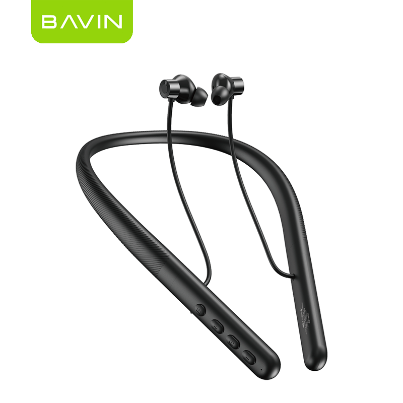 BAVIN BH72 HiFi Bluetooth 6.0 Wireless Magnetic Neckband Sports Headphones 55H Playtime Built-in Mic