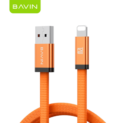 BAVIN CB421 1.2m 60W PD Fast Charging Data Cable Flat Braided Design for iPhone 15–17 Series / Android Devices / Tablets & Laptops
