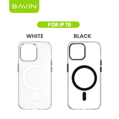 BAVIN YX304 Magnetic Suction Phone Case w/ Built-in Magnetic Ring | Drop Protection, Dustproof Compatible for iPhone 11-17 Series