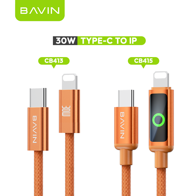 BAVIN CB413 / CB415 PD 60W Type-C Fast Charging 1m Braided Cable w/ High-Speed Data Transfer for iPhone 15-17 & Android Devices