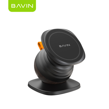 BAVIN PS92 2in1 360°Rotating Magnetic Phone Holder w/ Retractable Rod Adjustment, Strong Magnet & Silicone Cable Organizer