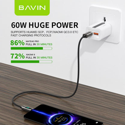 BAVIN CB255 12W /20W /60W 1 Meter PD Fast Charging Data Transfer Cable For iPhone 17 Series