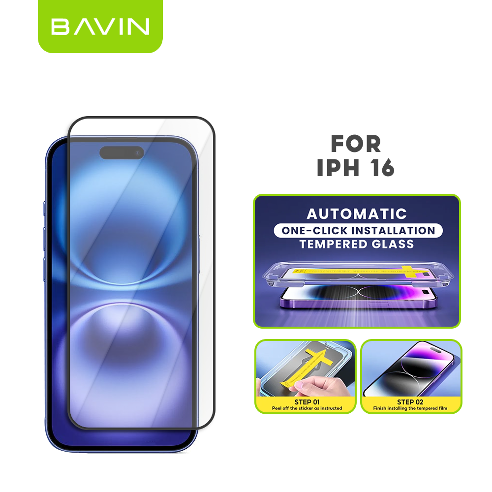 BAVIN Q3 One Click Series Screen Protector Tempered Glass Full Screen for iPhone X/XS/11/12/13/14/15/16/16E/17 Series