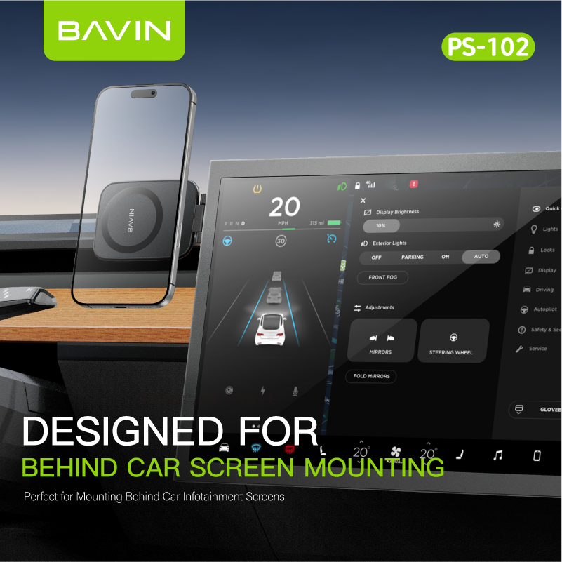 BAVIN PS102 Portable Mini Ultra-thin Magnetic Phone Stand Holder Adjustable for iPhone 14-17 / Android