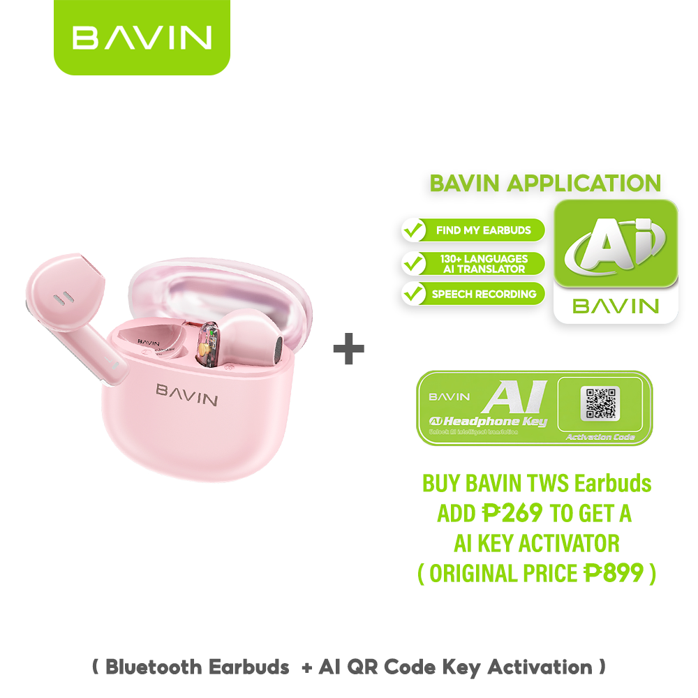 BAVIN HB-BA-61 TWS Bluetooth 5.3 Earbuds | HiFi Sound | 5H Playtime | Touch Control | Type-C Charging | iOS & Android