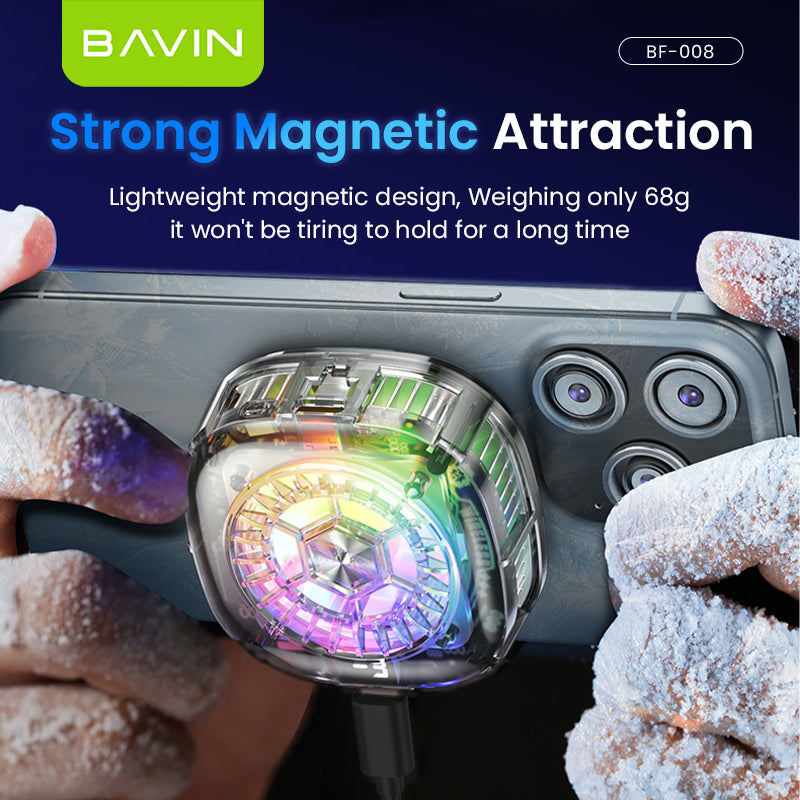 BAVIN Magnetic Gaming Phone Cooler | Fast Cooling, Heat Dissipation & Adjustable Fan Compatible for iPhone & Android