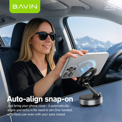 BAVIN D-S-PS83 Magnetic Car Mount Dashboard / Windshield Holder w/ 360° Rotation for Smartphones
