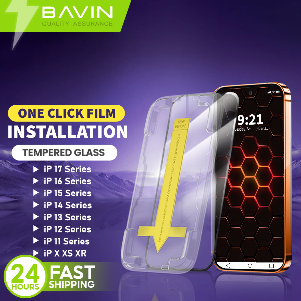 BAVIN Q3 One Click Series Screen Protector Tempered Glass Full Screen for iPhone X/XS/11/12/13/14/15/16/16E/17 Series