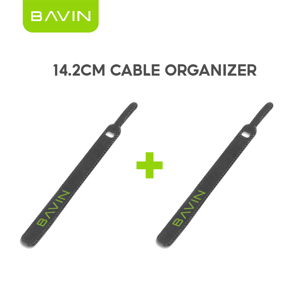 BAVIN Cable Organizer Velcro Strap Wire Winder 14.2cm–5M Nylon Cord Holder for Earphones USB AUX Mouse Cables