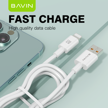 BAVIN U-CB294-XX 6A Fast Charging 18W/12W Qualcomm 3.0 USB Fast Charge Data Cable for Type-C Micro & iPh