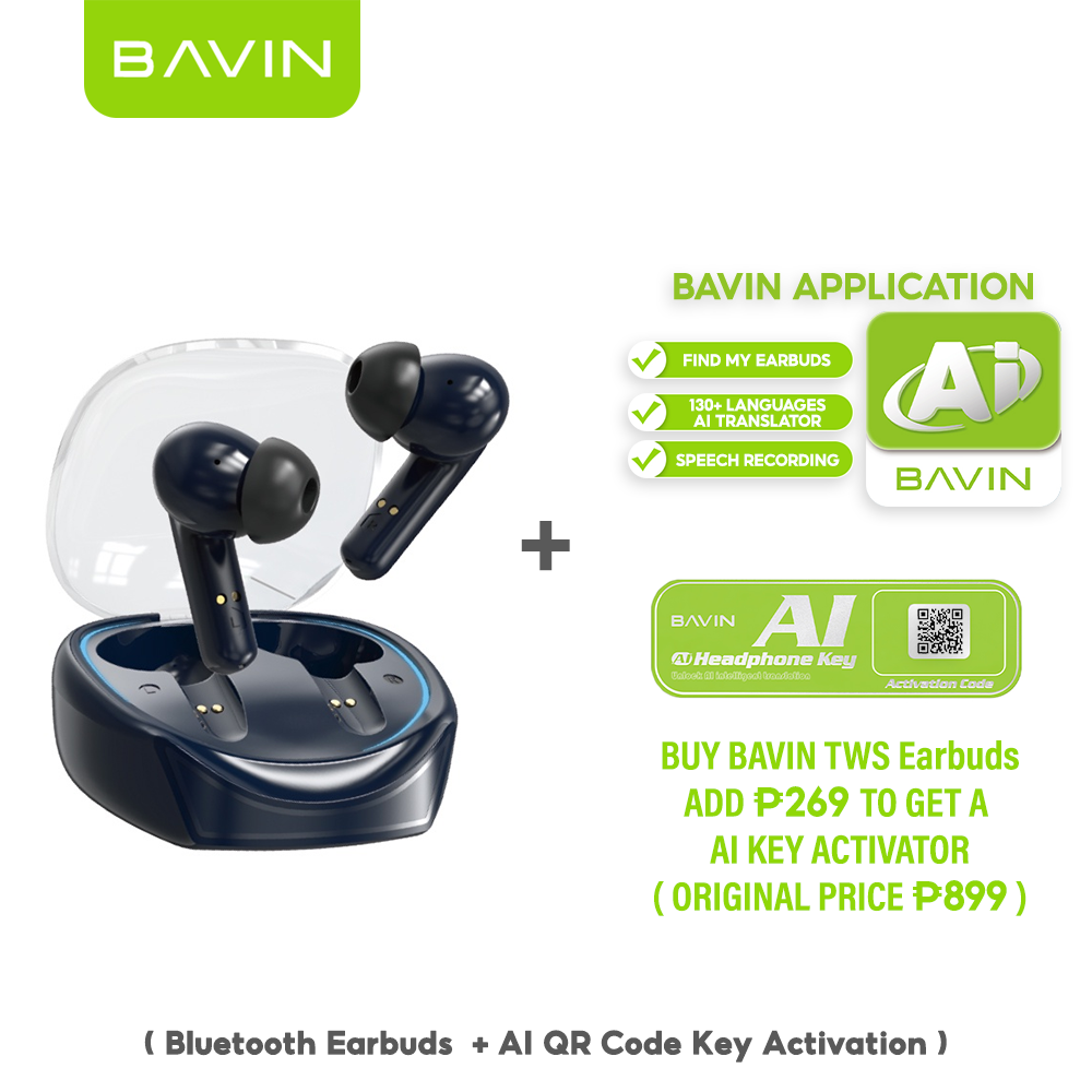 BAVIN HB-BA-29 TWS Wireless Bluetooth Earbuds | HiFi Stereo Sound | 7H Playtime | Touch Control | Type-C Charging