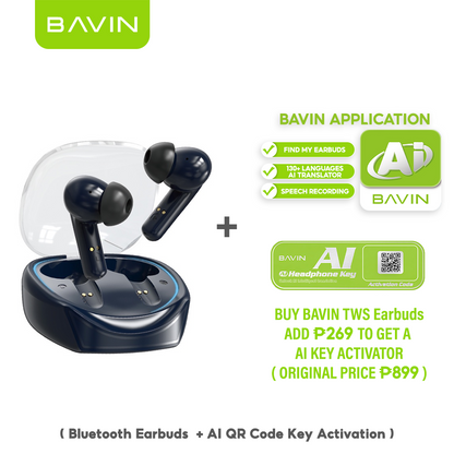BAVIN HB-BA-29 TWS Wireless Bluetooth Earbuds | HiFi Stereo Sound | 7H Playtime | Touch Control | Type-C Charging