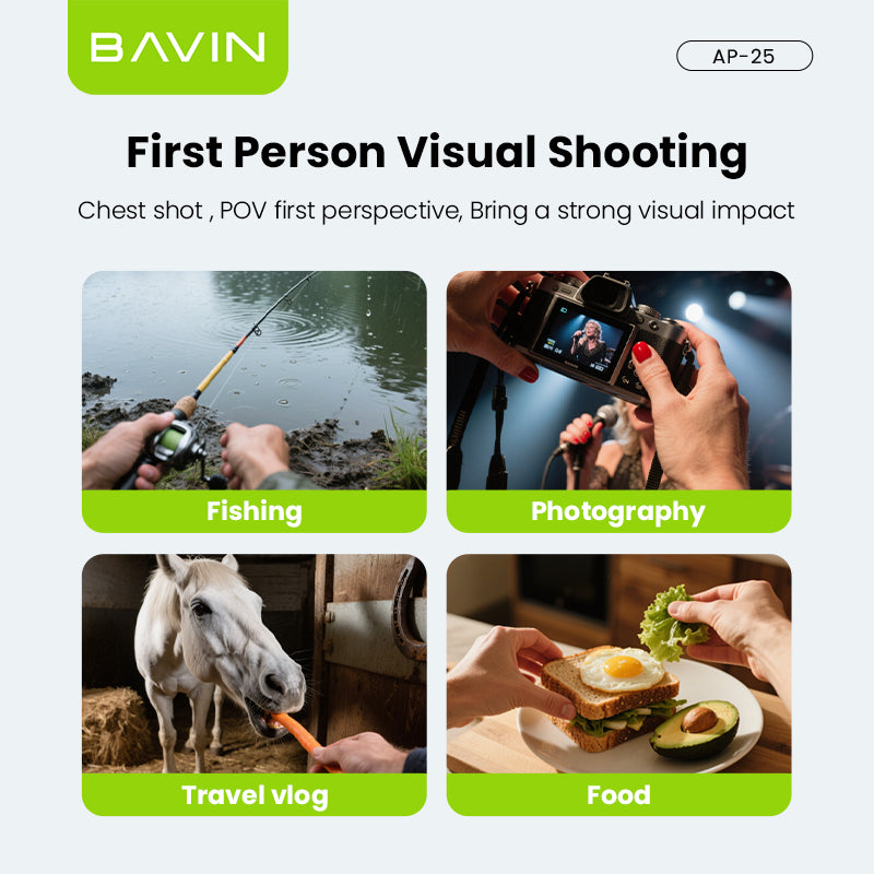 BAVIN D-Z-P25 Magnetic & D-Z-P26 Clip-On Universal Neck Mount Phone Holders | 360° Rotating | Hands-Free Stand for Mobile Phones