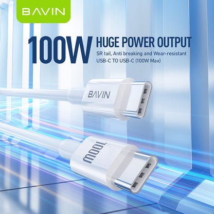 BAVIN U-CB274-XX 100W Data Cable Fast Charging & Data Transfer Type-C to iPh & Type-C to Type-C