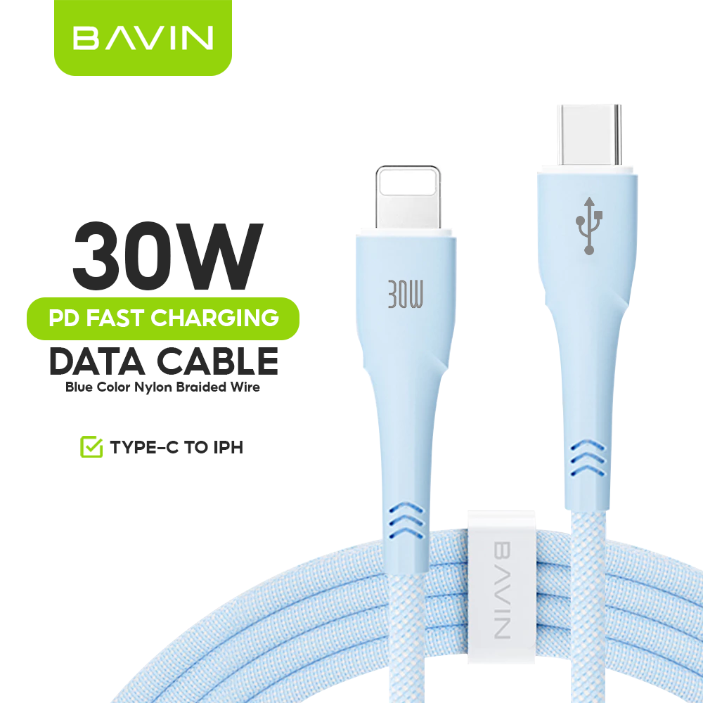 BAVIN U-CB284-PD 2.4A Fast Charging Cable 1.2m Nylon Braided
