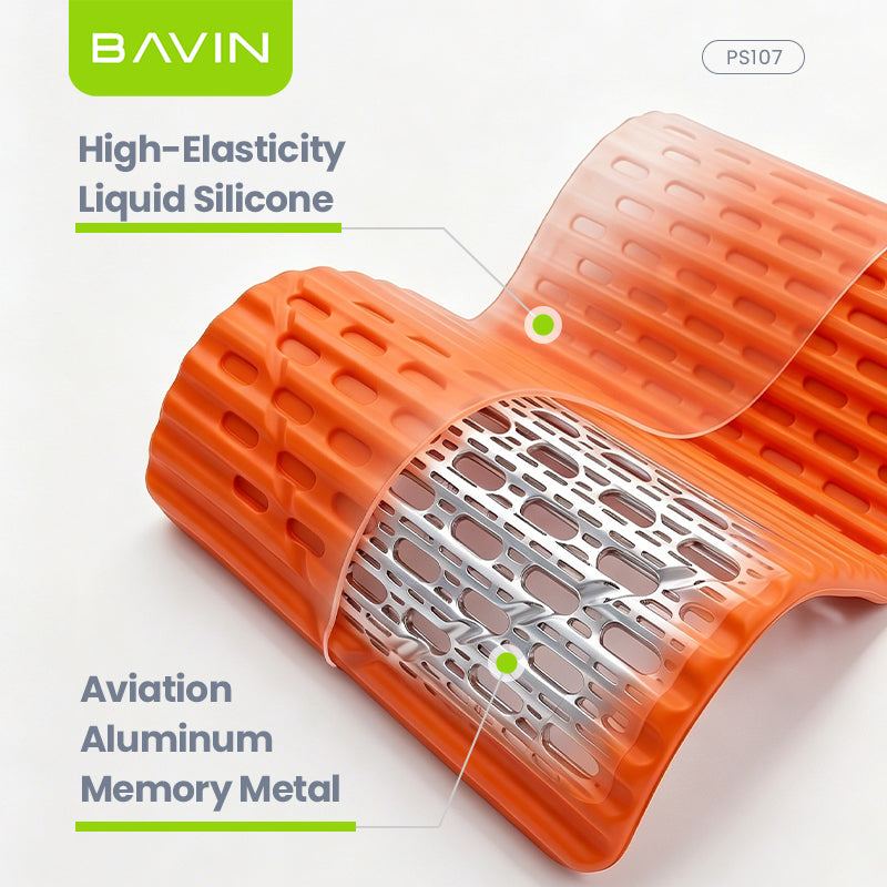 BAVIN PS107 Portable Ultra-Slim Foldable Silicone Phone Stand | Adjustable for Universal Desk, Travel
