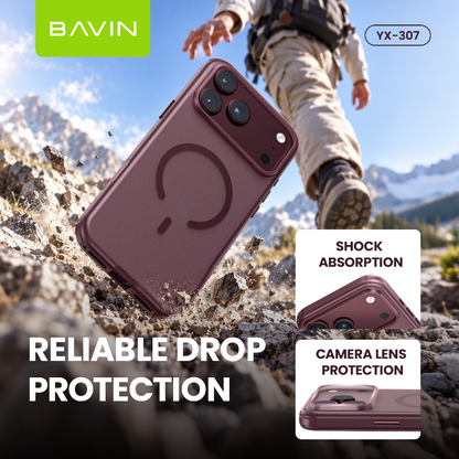 BAVIN YX307 Magnetic Solid Color Shockproof Case Full Coverage Anti-Scratch for iP18/17 Pro, Pro Max